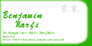 benjamin marfi business card